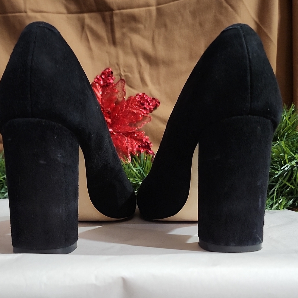 Isola Black Suede Heels - Picture 6 of 10
